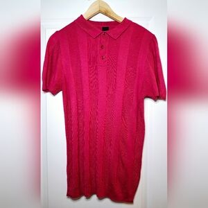 River Island Textured Polo Shirt (M)